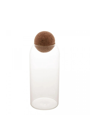 Pote de Vidro com Tampa Esfera Rolha Clean 1,1L