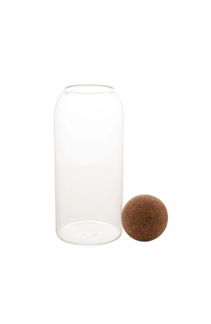 Pote de Vidro com Tampa Esfera Rolha Clean 1,1L