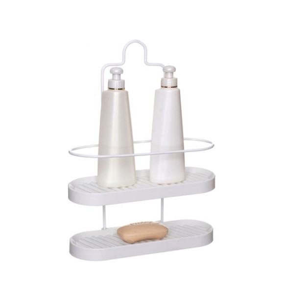 Porta Shampoo Duplo Wave - Branco