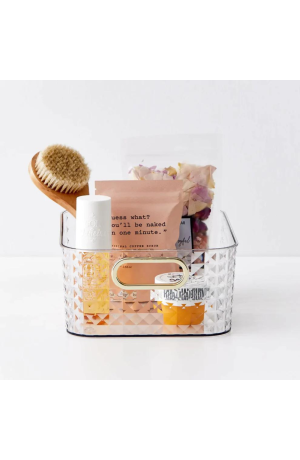 Organizador Multiuso Quadrado Transparente - 28cm X 21cm X 10,5cm