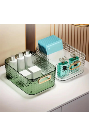 Organizador Multiuso Quadrado Transparente - 28cm X 21cm X 10,5cm