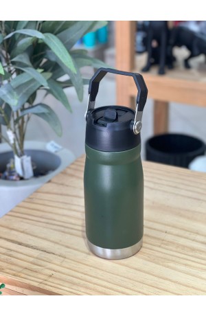 Garrafa Verde Térmica de Inox com Alça - 500 ml