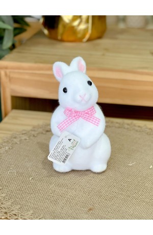 Enfeite Coelho Branco Peq 16cm