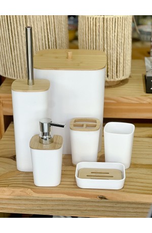 Kit de Banheiro Branco - 6 Peças