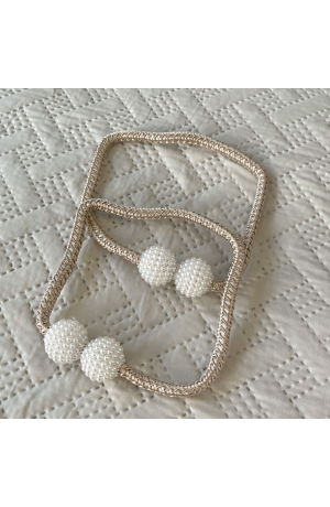 Prendedor Bege de Cortinas 2Pcs - 49cm