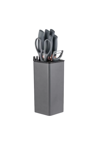 Kit de Facas c/ Suporte de Aço Inox  - 8 Peças
