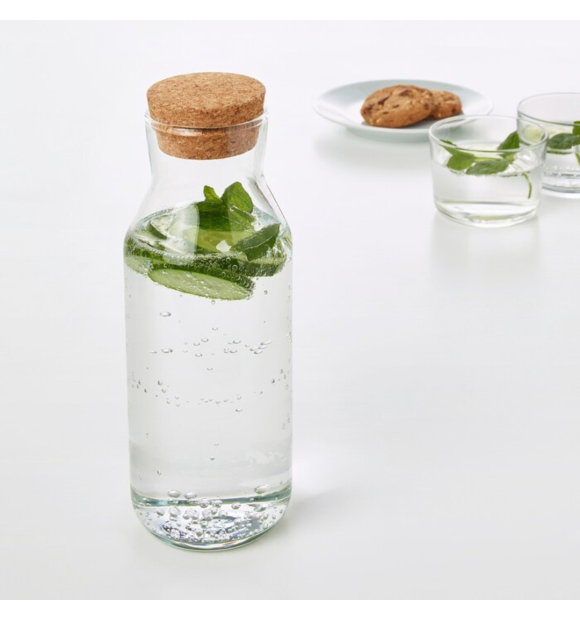 Garrafa de Vidro c/ Tampa Rolha de Cortiça - 1500ml