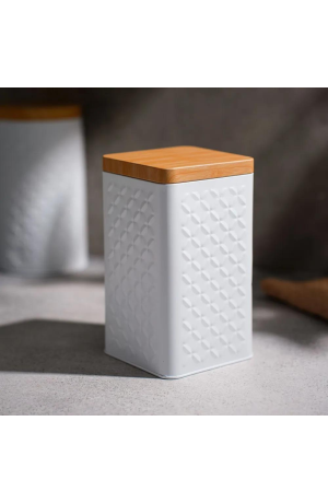 Pote de Metal com Tampa - Branco