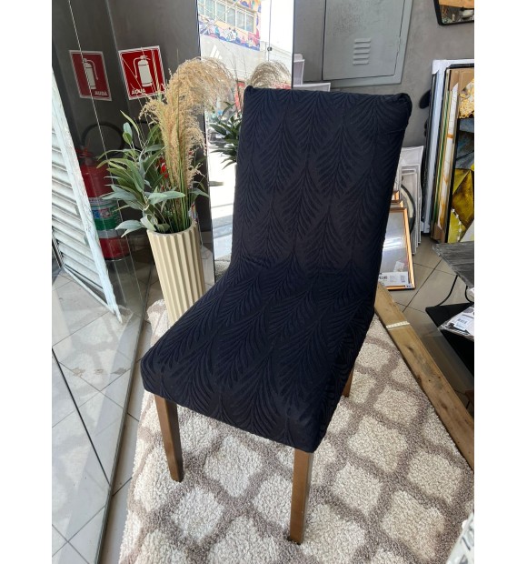Capa de Cadeira Preto Jacquard
