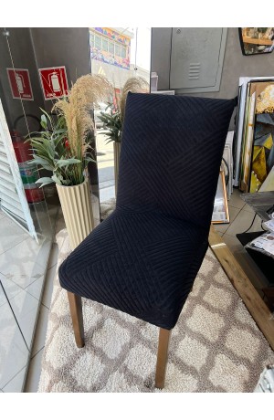 Capa de Cadeira Preto Linhas