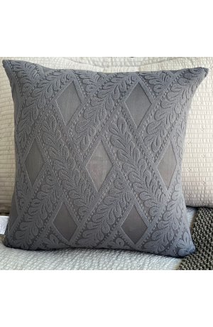 Capa de Almofada Cinza Losangos  - 44cm X 44cm