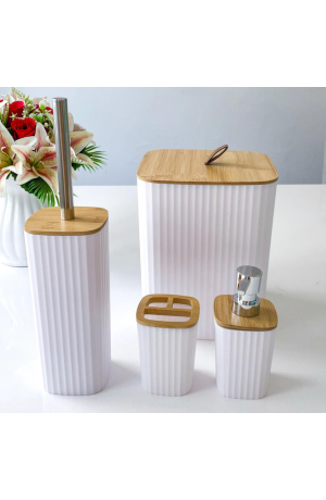 Kit de Banheiro Branco - 4 Peças