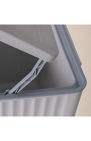 Lixeira Cinza Plástica c/Suporte Adesivo