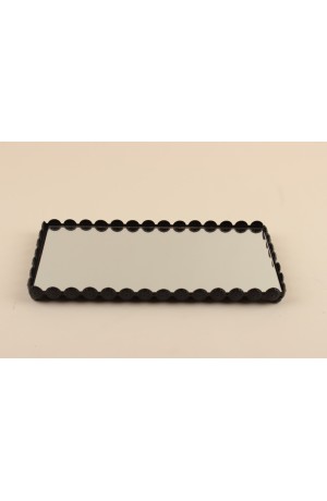 Bandeja Retangular Espelhada -  Preta 27cm X 14cm