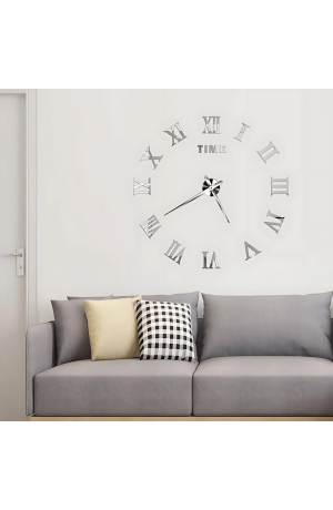 Rélogio de Parede Adesivo - Cinza