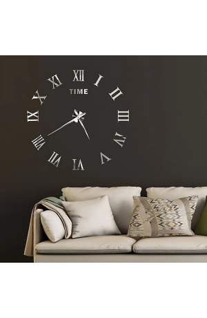 Rélogio de Parede Adesivo - Cinza