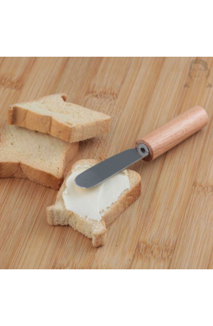 Kit c/ 4 Espatulas de Metal e Cabo de Madeira