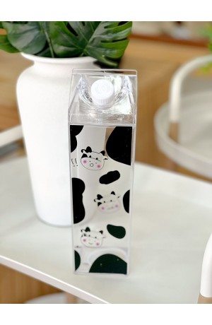 Garrafa de acrilico Caixa de Leite - 3 Vacas 1000ml