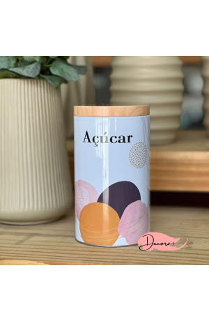 Pote de Metal Redondo Açúcar  - 100g 19cm x 10cm