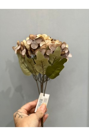 Mini buquê de Hortênsia Marrom - 30cm (Artificial )
