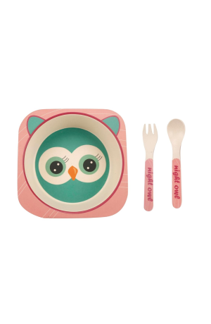 Kit Refeição Coruja 3 peças Mod 3