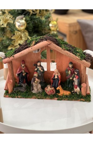 Presépio de Resina com  Led - 30cm x 10cm x 20cm
