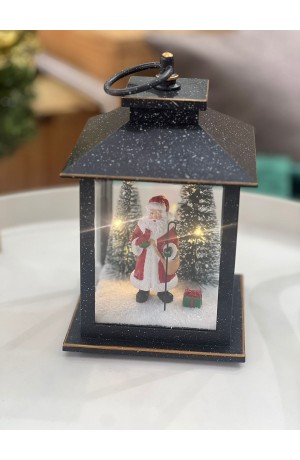 Lamparina Natalina Preta Peq com Led