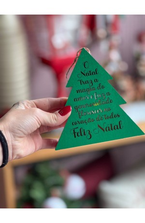 Árvore de Mdf Verde com Led