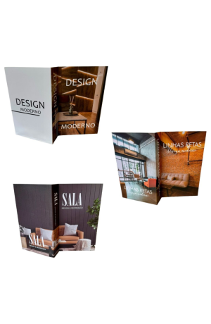 Caixa Livro Decorativa com 3 Peças - Design Moderno
