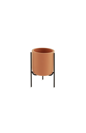 Cachepot Terracota P com Suporte de Metal