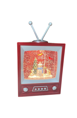 Televisão Enfeite Luminoso De Natal 21cm