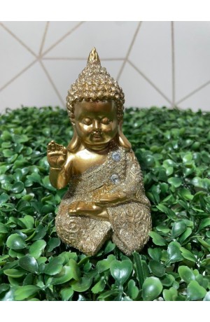 Enfeite Buda Dourado