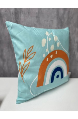 Capa de Almofada Desenho Arco Iris  em Suede 42x42cm