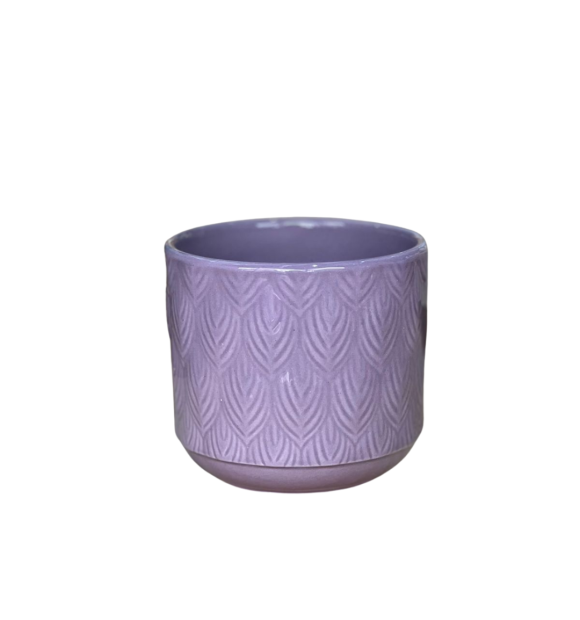 Cachepot Lilás Folhas