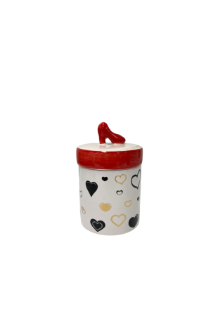 Porta Joia Sapato de Ceramica com Tampa G