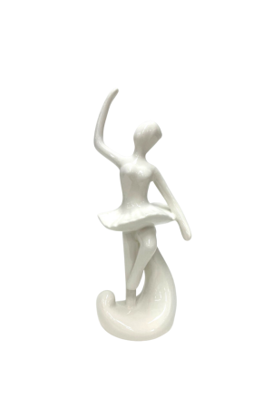 Escultura Branca Bailarina Mod 3