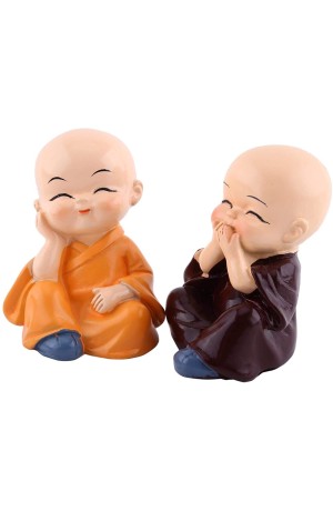 Jogo 4 Mini Monges Sábios em Resina