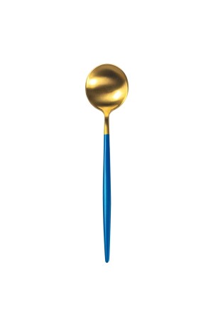 Jogo com 6 Colheres Slim Cabo Azul