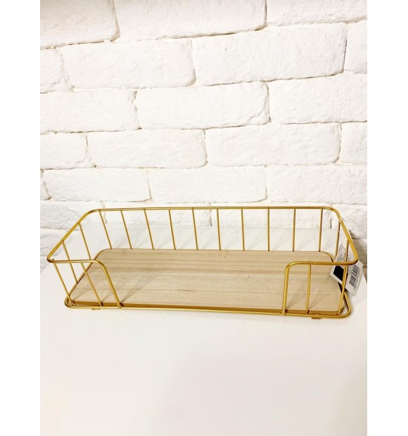 Nicho Decorativo em Metal e MDF  Dourado