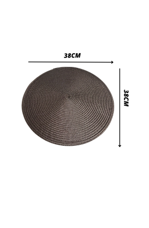 Jogo Americano Marrom em PVC - Redondo