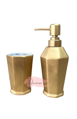 Jogo de Banheiro Dourado com 2 Peças